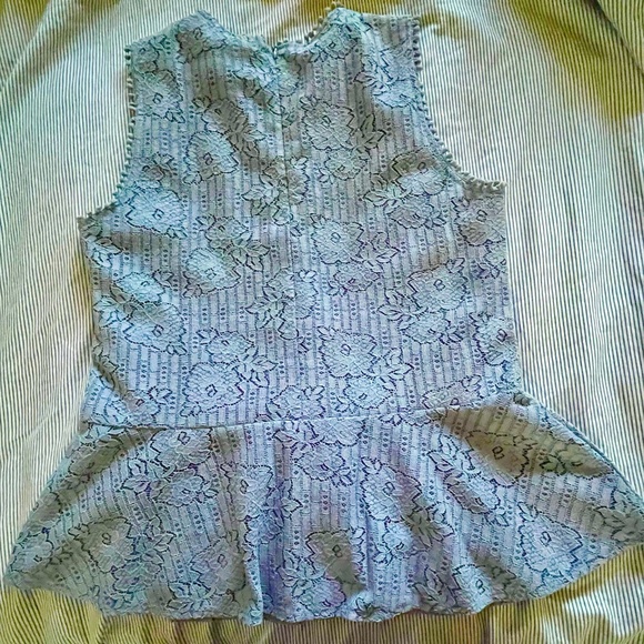 Hagel Periwinkle Blue Peplum Top – Size M – Dressy Cotton Blend - Picture 2 of 5